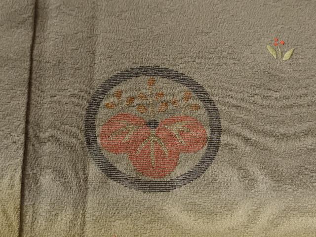 平和屋着物●訪問着　胴抜き仕立て　刺繍　草花丸文　暈し染め　金糸　正絹　逸品　未使用　CABI2187yc