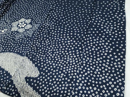 平和屋着物●訪問着　総絞り　霞草花文　正絹　逸品　CABI2193yc
