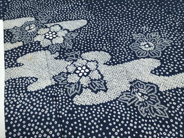 平和屋着物●訪問着　総絞り　霞草花文　正絹　逸品　CABI2193yc