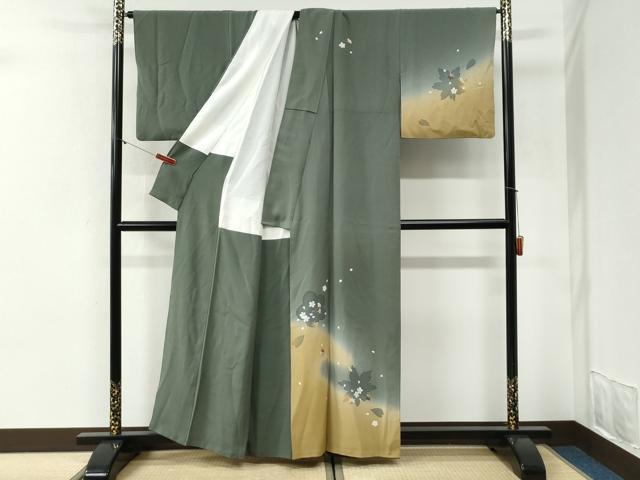 平和屋着物●訪問着　舞桜文　暈し染め　正絹　逸品　CABI2194yc
