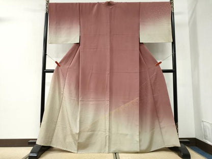平和屋着物●人間国宝　福田喜三郎　訪問着　箔散らし　暈し染め　金彩　ますいわ屋扱い　正絹　逸品　CABI2198yc