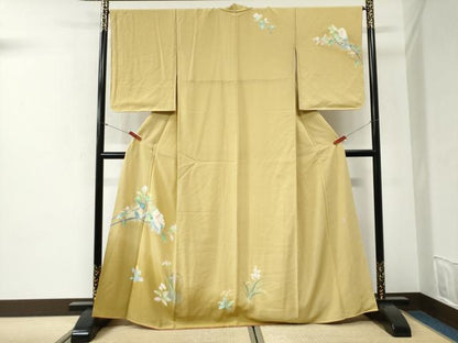 平和屋着物●十日町友禅　女流作家　遠田藤舟　訪問着　枝花文　暈し染め　金彩　正絹　逸品　CABI2210yc
