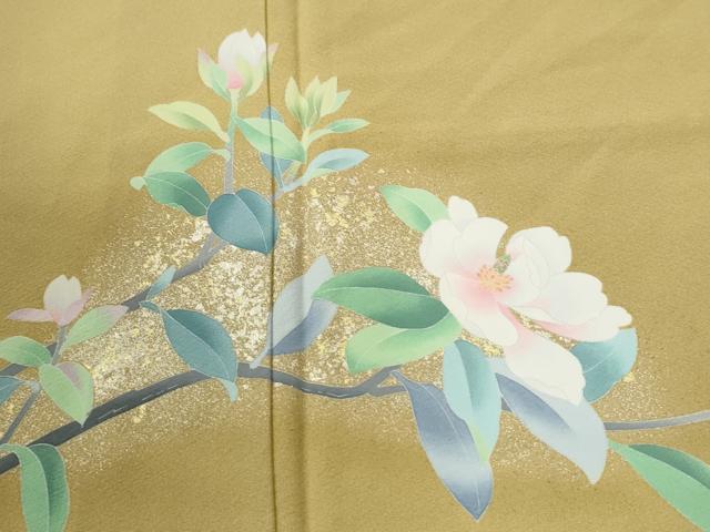 平和屋着物●十日町友禅　女流作家　遠田藤舟　訪問着　枝花文　暈し染め　金彩　正絹　逸品　CABI2210yc