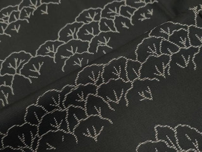 平和屋着物●二代目 川村久太郎　訪問着　本場縞大島紬　樹林風景文　正絹　逸品　未使用　CABI2225yc