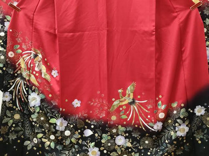 平和屋着物●豪華振袖　辻が花　鳳凰　暈し染め　金彩　正絹　逸品　CABI2226yc