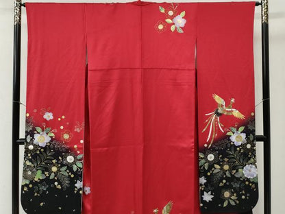 平和屋着物●豪華振袖　辻が花　鳳凰　暈し染め　金彩　正絹　逸品　CABI2226yc