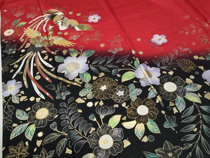 平和屋着物●豪華振袖　辻が花　鳳凰　暈し染め　金彩　正絹　逸品　CABI2226yc