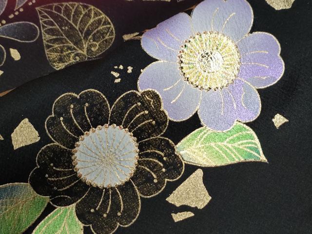 平和屋着物●豪華振袖　辻が花　鳳凰　暈し染め　金彩　正絹　逸品　CABI2226yc