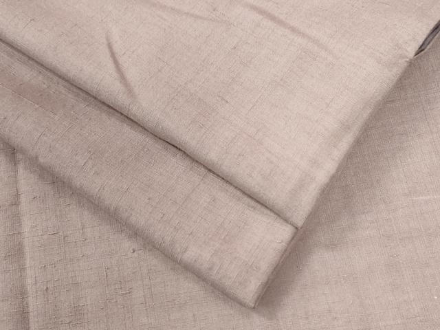 平和屋着物●結城紬　色無地　紅藤色　正絹　逸品　CABI2230yc