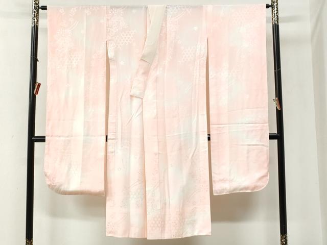 平和屋着物●豪華振袖・長襦袢セット　花蝶文　暈し染め　金彩　正絹　逸品　CABI2231yc