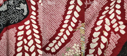 平和屋着物●豪華振袖　総絞り　駒刺繍　鉾草花文　金銀彩　鈴乃屋扱い　正絹　逸品　CABI2236yc