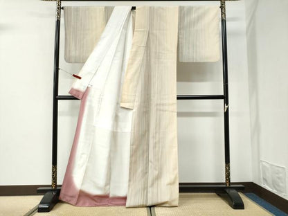 平和屋着物●本塩沢　やまだ織　200色　正絹　逸品　CABI2245yc