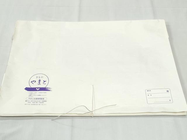 平和屋着物●上質な紬・長襦袢セット　丸文　やまと誂製　たとう紙・箱付き　正絹　逸品　未使用　CABI2247yc