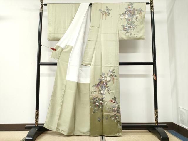 平和屋着物●訪問着　エ霞地紙花車文　暈し染め　金彩　正絹　逸品　CABI2256yc