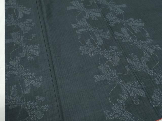 平和屋着物●本場結城紬　重要無形文化財　100亀甲　飛び亀甲柄　束ね熨斗文　正絹　逸品　CABI2261yc