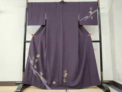 平和屋着物●訪問着　雪輪吉祥舞桜文　金彩　正絹　逸品　CABI2264yc