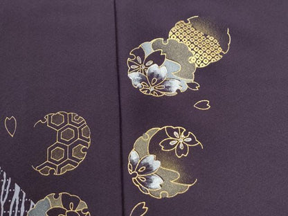 平和屋着物●訪問着　雪輪吉祥舞桜文　金彩　正絹　逸品　CABI2264yc