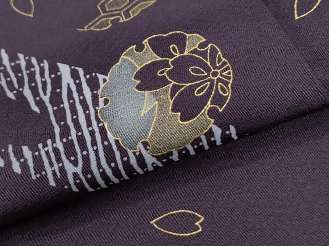 平和屋着物●訪問着　雪輪吉祥舞桜文　金彩　正絹　逸品　CABI2264yc
