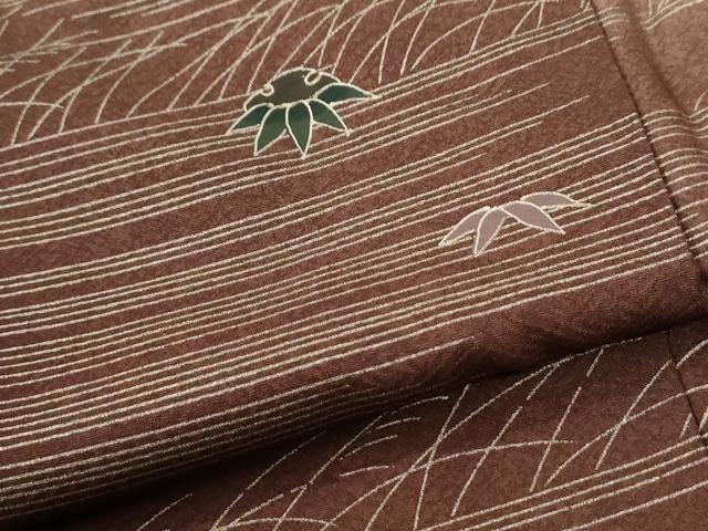 平和屋着物●訪問着　舟笹文　暈し染め　金彩　正絹　逸品　CABI2265yc