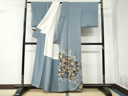 平和屋着物●豪華色留袖　辻が花　金彩　鬼しぼ縮緬　正絹　逸品　CABI2266yc