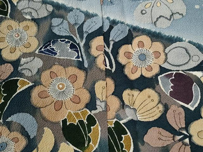 平和屋着物●豪華色留袖　辻が花　金彩　鬼しぼ縮緬　正絹　逸品　CABI2266yc