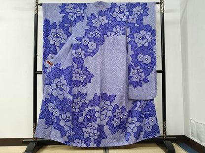 平和屋着物●豪華振袖　総絞り　草花文　正絹　逸品　CABI2267yc