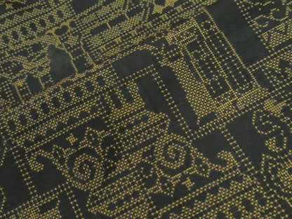 平和屋着物●本場大島紬　7マルキ　色紙重ね西洋風景文　正絹　逸品　CABI2273yc