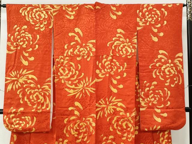 平和屋着物●豪華振袖　地紋起こし　乱菊　正絹　逸品　CABI2274yc