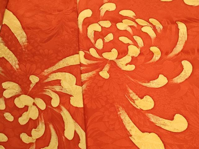 平和屋着物●豪華振袖　地紋起こし　乱菊　正絹　逸品　CABI2274yc