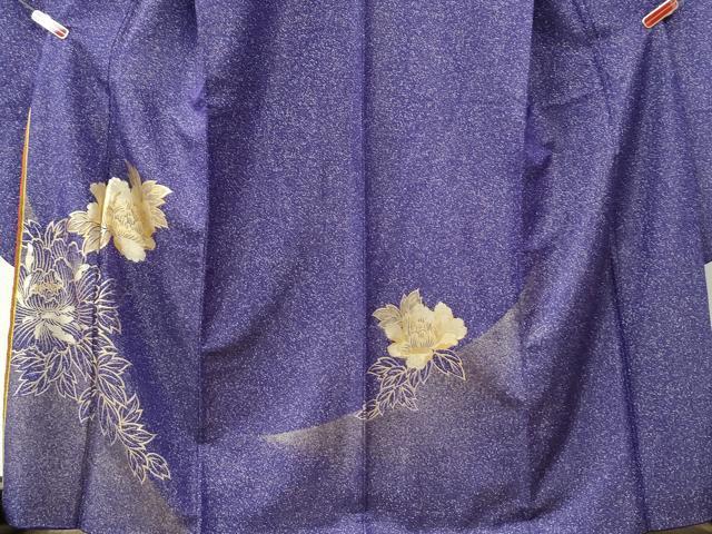 平和屋着物●豪華振袖・長襦袢セット　十二単　牡丹　銀通し地　正絹　逸品　CABI2276yc