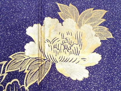 平和屋着物●豪華振袖・長襦袢セット　十二単　牡丹　銀通し地　正絹　逸品　CABI2276yc