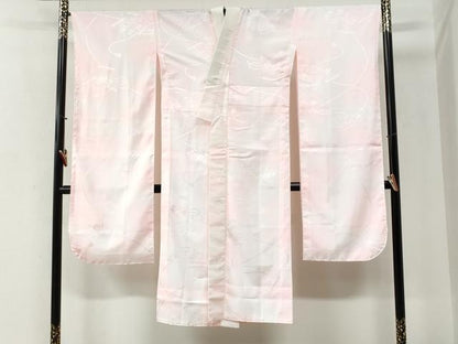 平和屋着物●豪華振袖・長襦袢セット　十二単　牡丹　銀通し地　正絹　逸品　CABI2276yc