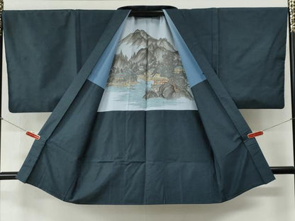 平和屋着物●男性　本場大島紬　アンサンブル　100亀甲　総詰め　正絹　逸品　CABI2278yc