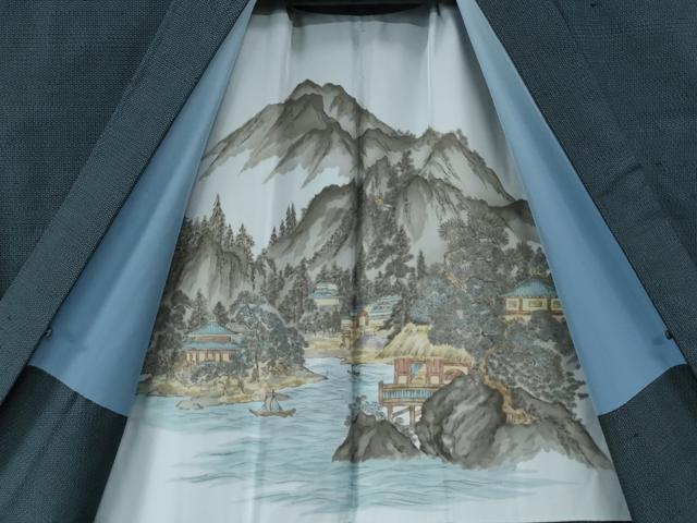 平和屋着物●男性　本場大島紬　アンサンブル　100亀甲　総詰め　正絹　逸品　CABI2278yc