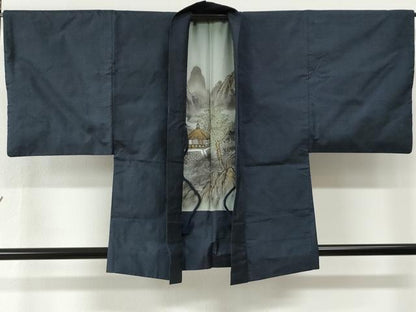 平和屋着物▼男性　本場大島紬　アンサンブル　格子　正絹　逸品　CABI2279yc
