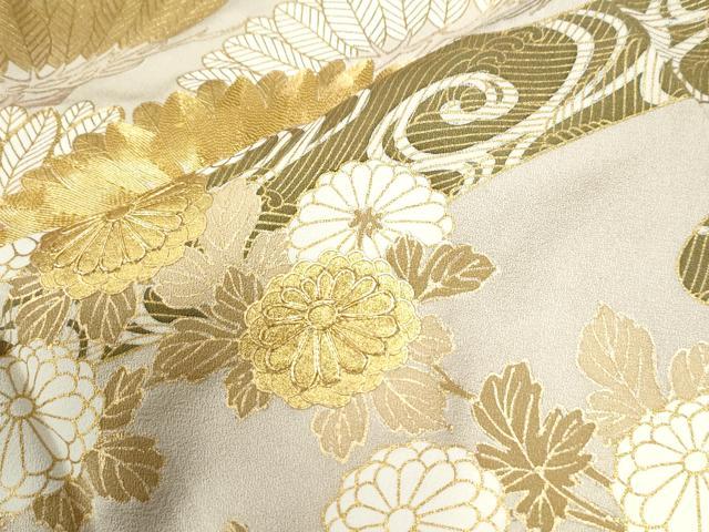 平和屋着物●豪華色留袖　駒刺繍　浜松風景花文　金彩　正絹　逸品　未使用　CABI2283yc