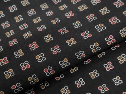 平和屋着物●上質な小紋　吉祥文　黒地　正絹　逸品　CABI2287yc