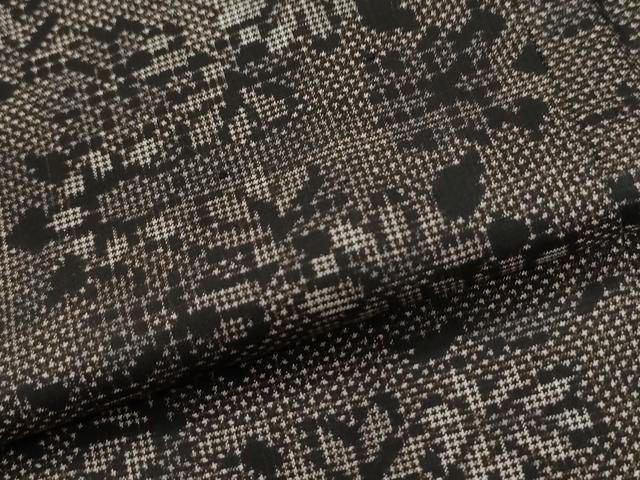 平和屋着物●本場大島紬　7マルキ　風景花文　正絹　逸品　CABI2290yc