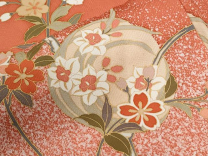 平和屋着物●訪問着　枝花文　金彩　正絹　逸品　CABI2291yc