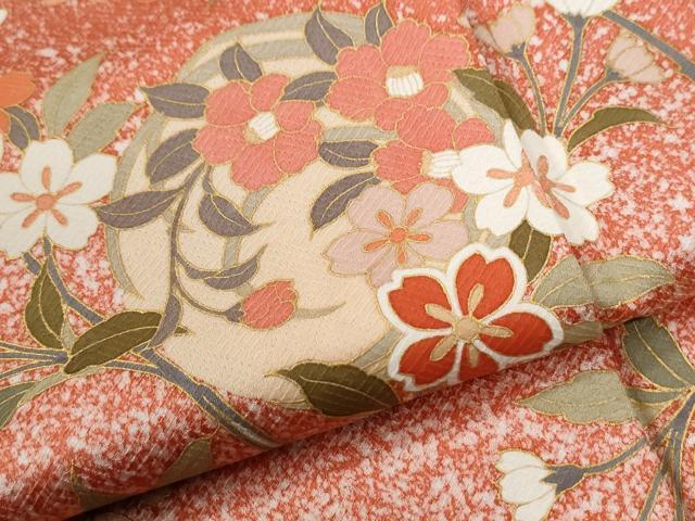 平和屋着物●訪問着　枝花文　金彩　正絹　逸品　CABI2291yc