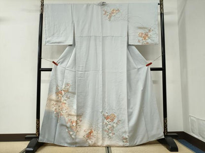 平和屋着物●訪問着　雪輪草花文　金彩　正絹　逸品　CABI2293yc