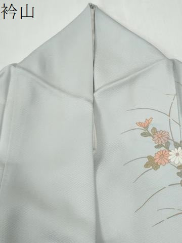平和屋着物●訪問着　雪輪草花文　金彩　正絹　逸品　CABI2293yc