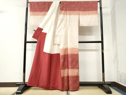 平和屋着物●訪問着　紬地　吉祥文　正絹　逸品　CABI2295yc