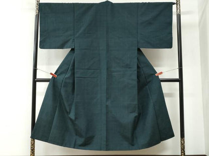 平和屋着物●男性　紬　色無地　褐返色　正絹　逸品　CABI2296yc