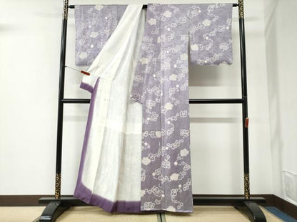 平和屋着物●上質な小紋　総絞り　枝梅文　正絹　逸品　CABI2301yc