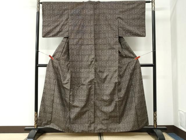 平和屋着物●本場大島紬　7マルキ　吉祥文　正絹　逸品　CABI2303yc
