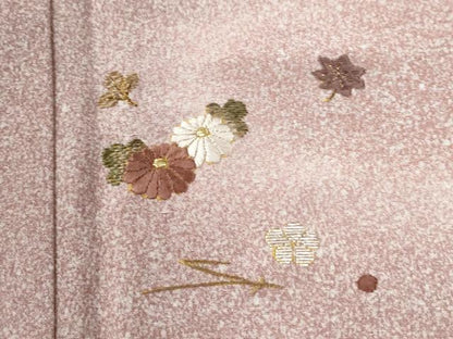 平和屋着物●訪問着　総刺繍　竹屋町刺繍　溢れ松葉舞花文　暈し染め　金糸　正絹　逸品　未使用　CABI2306yc