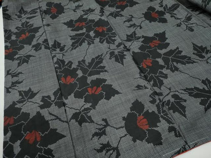 平和屋着物●本場大島紬　7マルキ　枝花文　正絹　逸品　未使用　CABI2307yc