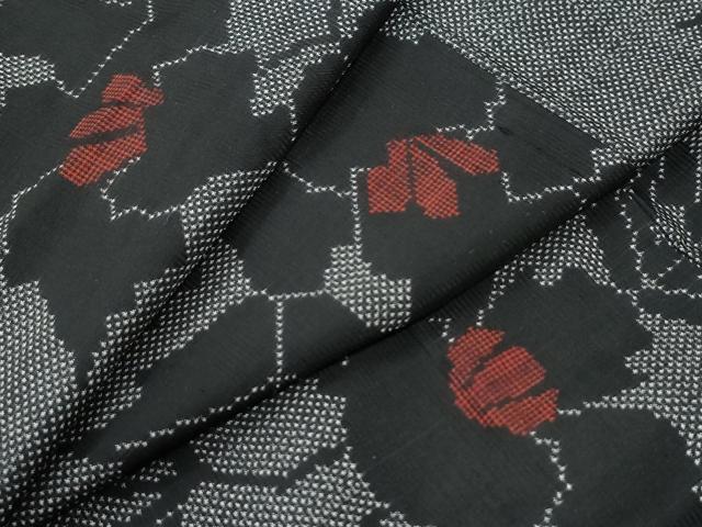 平和屋着物●本場大島紬　7マルキ　枝花文　正絹　逸品　未使用　CABI2307yc