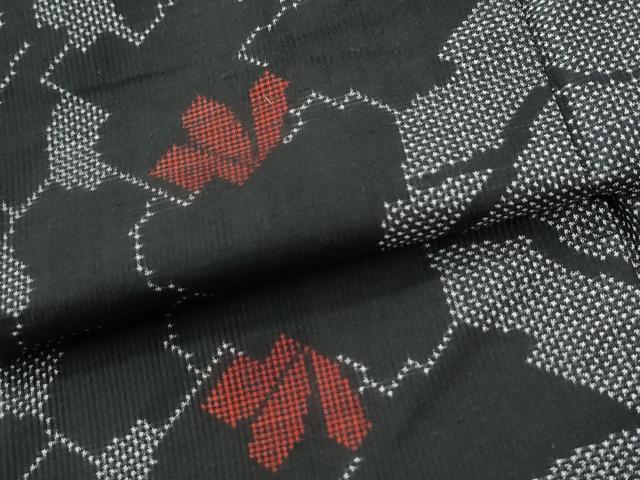 平和屋着物●本場大島紬　7マルキ　枝花文　正絹　逸品　未使用　CABI2307yc